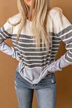 Load image into Gallery viewer, Striped Colorblock Sweater
