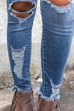 Load image into Gallery viewer, High Waist Distressed Skinny Jeans
