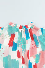 Load image into Gallery viewer, Color Block Ruffled Mock Neck Ruffled Top