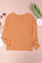 Load image into Gallery viewer, Waffle Knit Henley Top