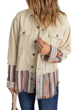Load image into Gallery viewer, Button Up Pockets Striped Color Block Corduroy Jacket