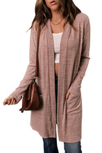 Load image into Gallery viewer, Tunic Back Open Front Cardigan with Pockets