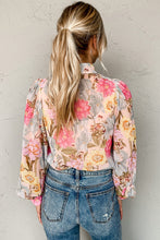 Load image into Gallery viewer, All Floral Puff Sleeve Collared Shirt
