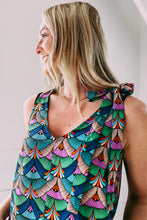 Load image into Gallery viewer, Printed Knotted Shoulder Tank Top
