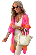 Load image into Gallery viewer, Multicolor Striped Long Sleeve Ribbed Trim Button Cardigan
