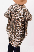 Load image into Gallery viewer, Leopard Plus Size Draped Open Front Cardigan
