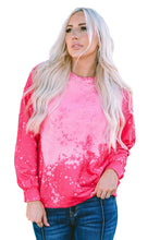 Load image into Gallery viewer, Rose Tie Dye Long Sleeve Pullover Sweatshirt
