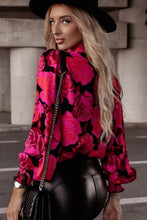 Load image into Gallery viewer, Floral Shirred Cuffs Long Sleeve Shirt
