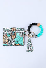 Load image into Gallery viewer, Green Western Fashion Card Bag Bracelet Key Ring
