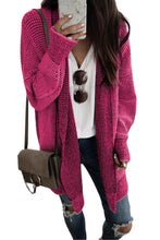 Load image into Gallery viewer, Rose Plaid Knitted Long Open Front Cardigan
