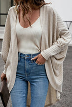 Load image into Gallery viewer, Parchment Bat Sleeve Wide Ribbed Knit Cardigan
