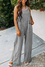 Load image into Gallery viewer, Textured Wide Leg Overall with Pockets

