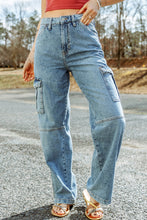 Load image into Gallery viewer, Cool Cargo Style Wide Leg Jeans
