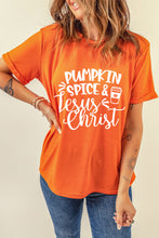 Load image into Gallery viewer, Orange PUMPKIN SPICE &amp; Jesus Christ Graphic T-shirt
