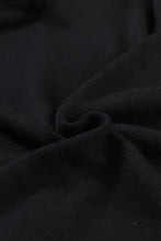 Load image into Gallery viewer, Black Hollowed Lace Splicing V Neck Loose Sweater
