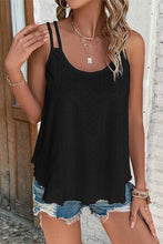 Load image into Gallery viewer, Eyelet Strappy Scoop-Neck Tank Top
