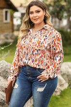 Load image into Gallery viewer, Multicolour  Abstract Print Western Fashion Plus Size Shirt
