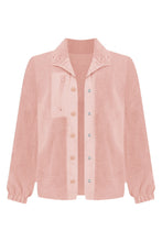 Load image into Gallery viewer, Pink Sherpa Contrast Trim Zipped Pocket Jacket
