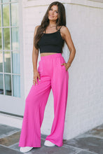 Load image into Gallery viewer, Elastic Waist Pocketed Wide Leg Pants
