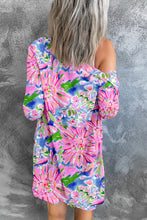 Load image into Gallery viewer, Flower Print Long Sleeve Button Up Cardigan
