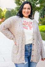 Load image into Gallery viewer, Apricot Multi Color Mixed Thread Plus Size Cardigan
