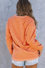 Load image into Gallery viewer, Orange Howdy Pumpkin Halloween Graphic Corded Sweatshirt
