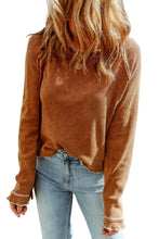 Load image into Gallery viewer, Textured Round Neck Long Sleeve Top
