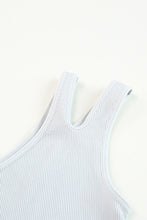 Load image into Gallery viewer, Single Split Shoulder Ribbed Cropped Sports Top
