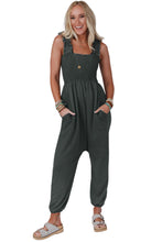 Load image into Gallery viewer, Smocked Ruffled Straps High Waist Sleeveless Jumpsuit
