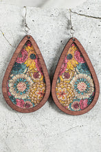 Load image into Gallery viewer, Multicolour Contrast Trim Floral Print Drop Earrings
