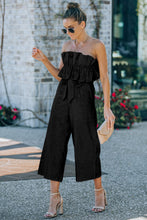 Load image into Gallery viewer, Ruffled Strapless Wide Leg Jumpsuit
