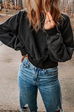 Load image into Gallery viewer, Acid Wash V-shape Open Back Sweatshirt
