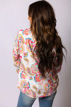 Load image into Gallery viewer, Paisley Pattern Print Buttoned Corduroy Shacket
