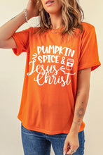 Load image into Gallery viewer, Orange PUMPKIN SPICE &amp; Jesus Christ Graphic T-shirt
