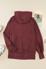 Load image into Gallery viewer, Brown Raw Edge Exposed Seam Full Zip Hoodie
