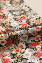 Load image into Gallery viewer, Khaki V Neck Ruffled Babydoll Floral Blouse
