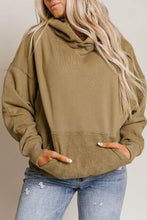 Load image into Gallery viewer, Khaki Kangaroo Pocket Boyfriend Hoodie
