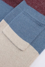 Load image into Gallery viewer, Multicolor Colorblock Open Front Long Knit Cardigan
