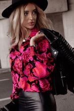 Load image into Gallery viewer, Floral Shirred Cuffs Long Sleeve Shirt
