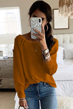 Load image into Gallery viewer, Long Sleeve Cutout Shoulder Relaxed Sweater
