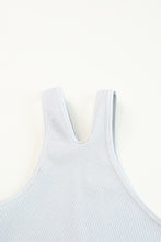 Load image into Gallery viewer, Single Split Shoulder Ribbed Cropped Sports Top
