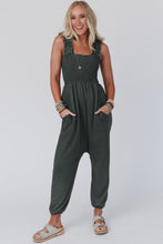 Load image into Gallery viewer, Smocked Ruffled Straps High Waist Sleeveless Jumpsuit
