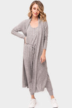 Load image into Gallery viewer, Gray Tie Back Long Open Front Cardigan
