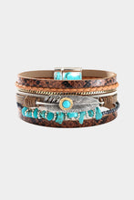 Load image into Gallery viewer, Vintage Turquoise Multi-layer Leather Bracelet
