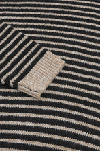 Load image into Gallery viewer, Black Striped Turtleneck Loose Sweater
