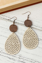 Load image into Gallery viewer, Colorblock Cut-Out Water Drop Hook Earrings
