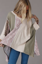 Load image into Gallery viewer, Multicolor Expose Seam Patchwork Oversized Top
