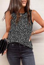Load image into Gallery viewer, Leopard Print Round Neck Tank Top
