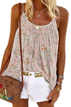 Load image into Gallery viewer, Boho Floral Print Spaghetti Straps Tank Top
