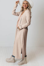 Load image into Gallery viewer, Open Front Pocketed Duster Cardigan with Slits
